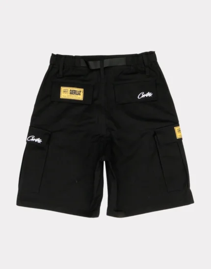 Corteiz-Guerillaz-2023-Cargo-Shorts-Black