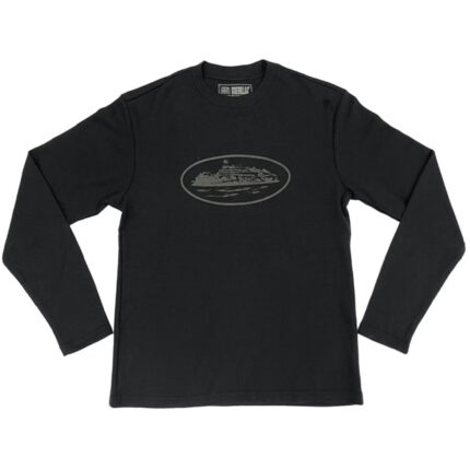 Corteiz Alcatraz Waffle L/S T-shirt Triple Black